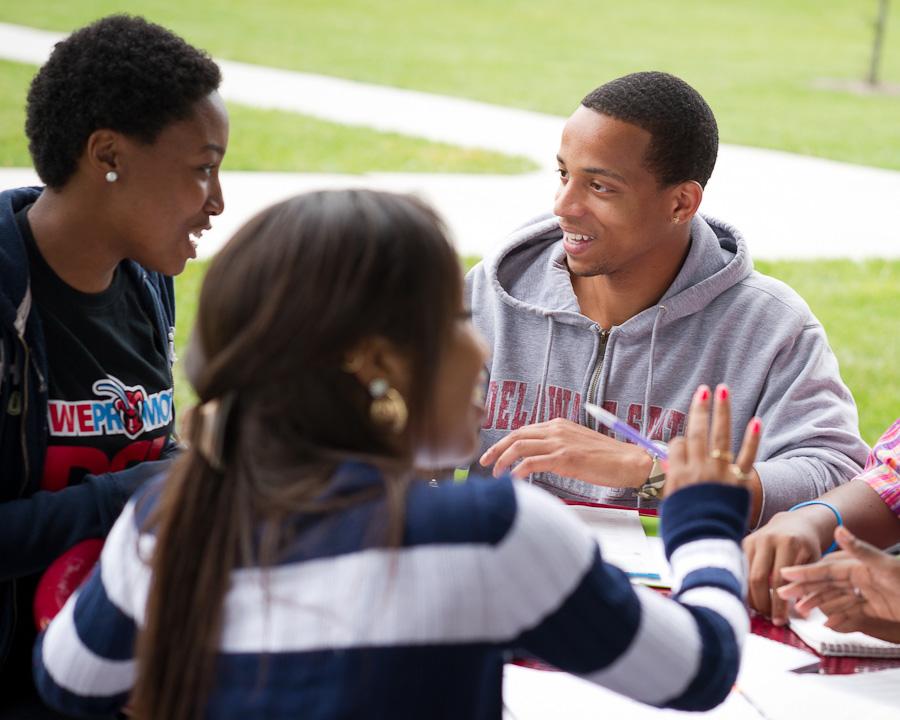 Students talking 